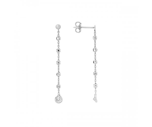 

Серьги-пусеты (гвоздики) серебряные с фианитами D5026OR0774 R14