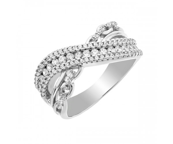 

Кольцо серебряное фантазия с россыпью размер 17 D4113A0004 R14