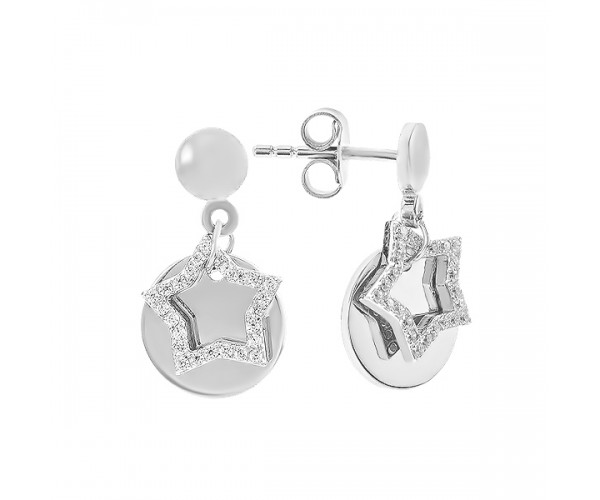 

Серьги-пусеты (гвоздики) серебряные Звезда с фианитами D4138OR0199 R14