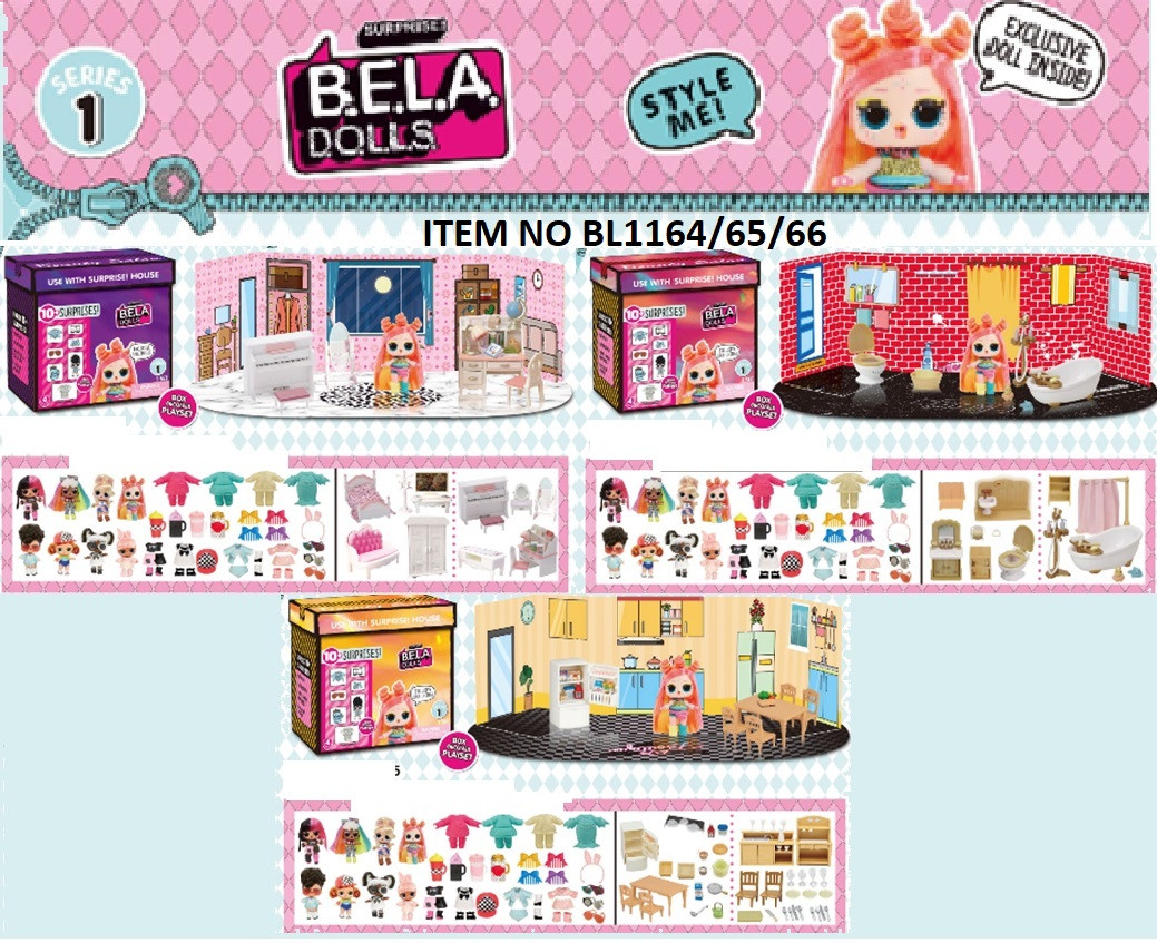 

Игровой набор кукла+мебель для домика BELA DOLLS в каждом наборе-2 варианта мебели, кукла-7.5см ,3вида микс,в