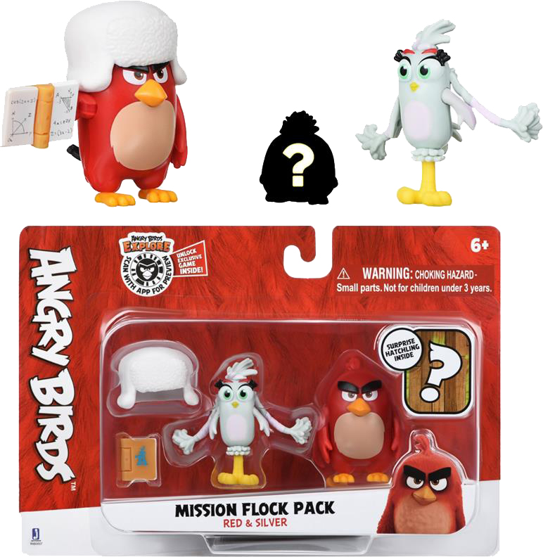 

Игровая фигурка Jazwares Angry Birds ANB Mission Flock Ред и Сильвер (ANB0007)