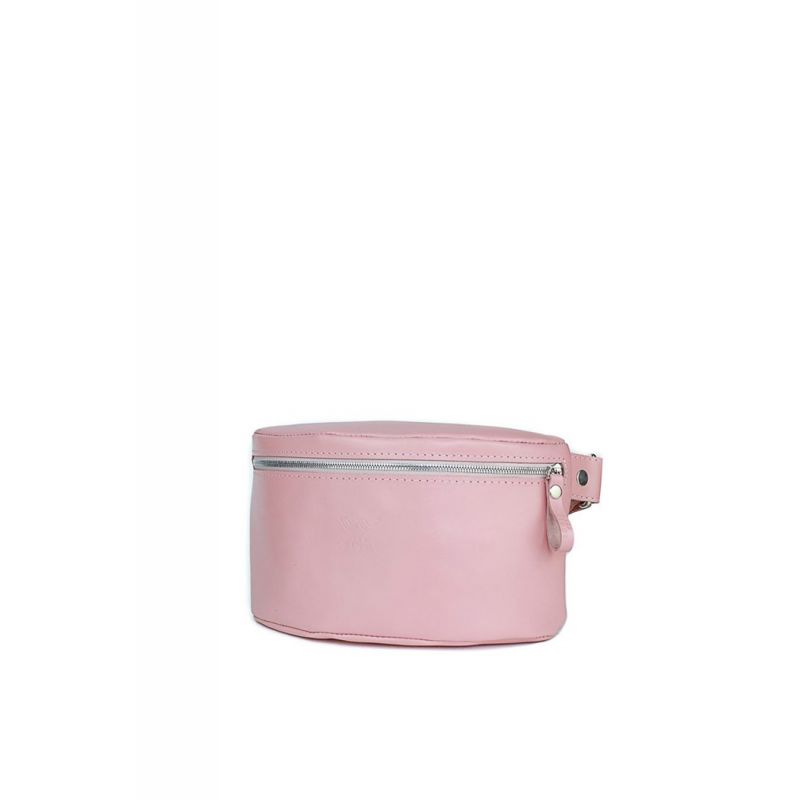 

Женская кожаная поясная сумка розовая гладкая ( FB30002627BN)