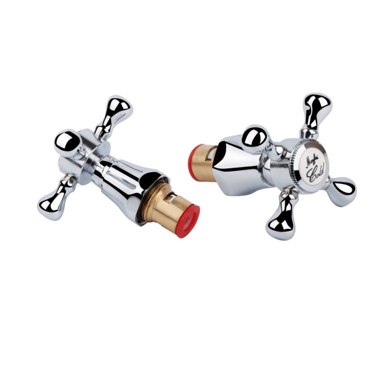 

Кран-букса Q-tap M11 CRM керамика 1/2" с ручкой Mayfair (пара)