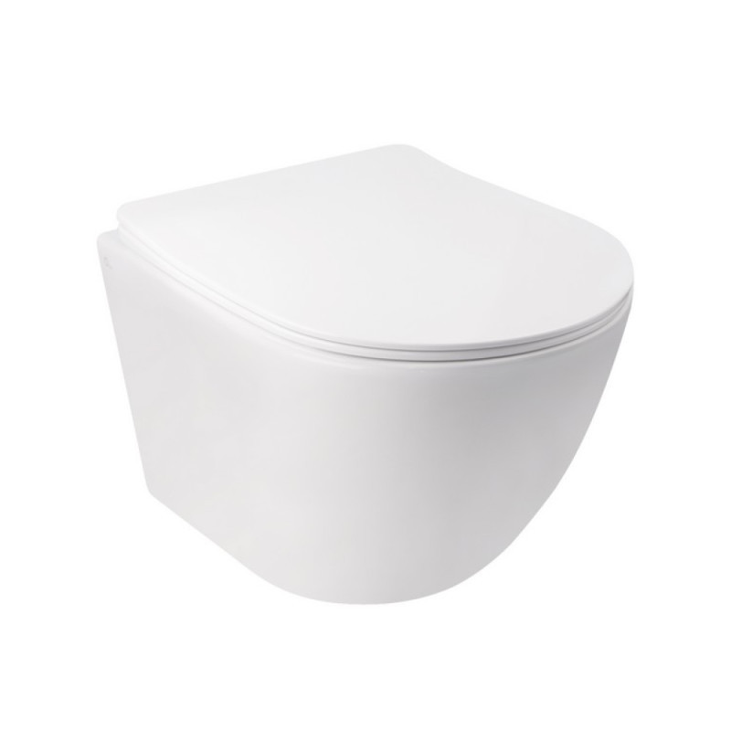 

Унитаз подвесной Qtap Jay безободковый с сидением Slim Soft-close QT07335176W
