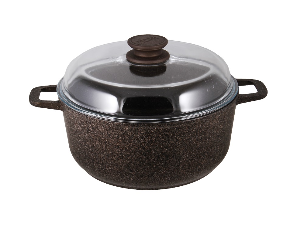 

Кастрюля БИОЛ Granite Brown с крышкой, индукция 4 л