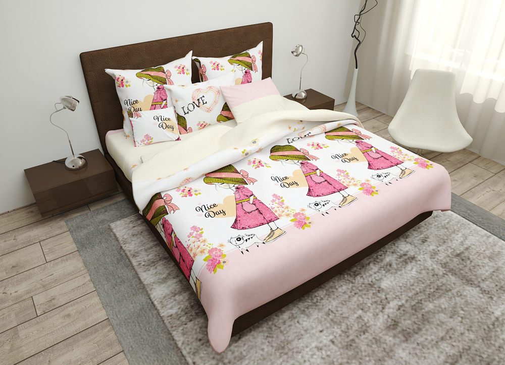 

Пододеяльник MirSon Бязь Premium 17-0254 Little Girl 160x220 см