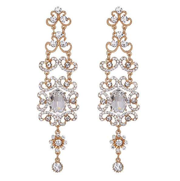 

Массивные серьги С камнями DiaDemaGrand Золотой с белым камнем (051513306-8-2)
