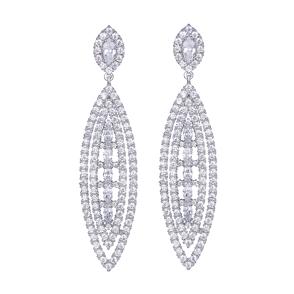 

Серьги Свеча DiaDemaGrand Серебряный с белым камнем (077347-15-2)
