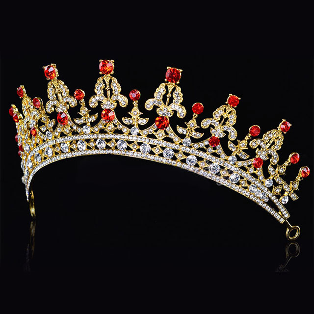 

Диадема Королевы DiaDemaGrand Золотой с красным камнем (041683-8-10)