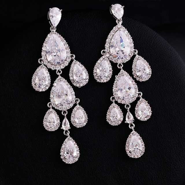 

Длинные серьги Висячие DiaDemaGrand Серебряный с белым камнем (011534139-15-2)