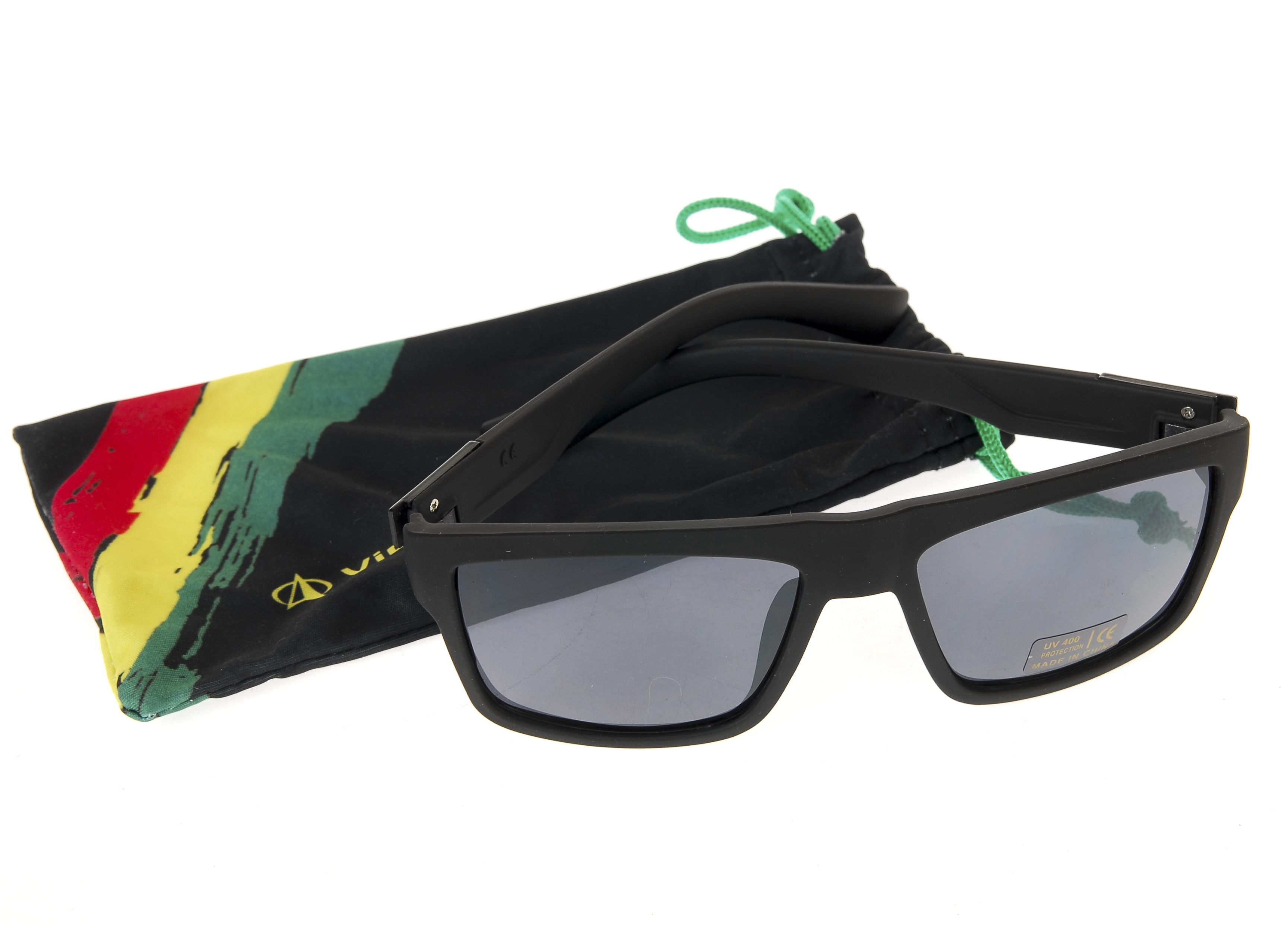 

Мужские солцезащитные очки UV-400 с чехлом и салфеткой Viahda glasses черный K10-551089