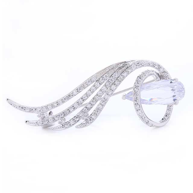 

Брошь Снежная вьюга DiaDemaGrand Серебряный с белым камнем (1117162-15-2)