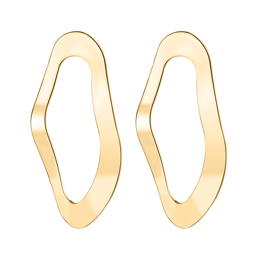 

Серьги из металла Приплюснутые DiaDemaGrand Золотой (071947-8)