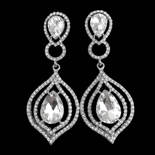 

Вечерние серьги Сокровище DiaDemaGrand Серебряный с белым камнем (0418179-15-2)