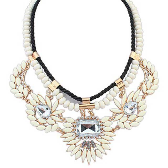 

Колье Перья DiaDemaGrand Золотой с бежевым камнем (121543-8-1)