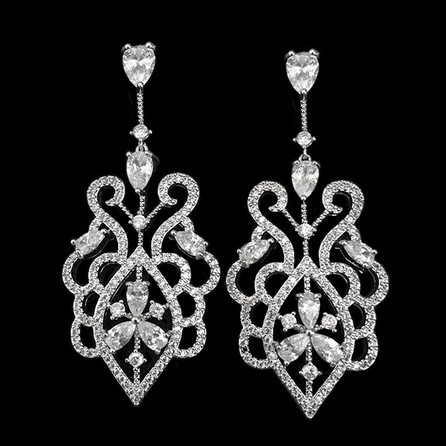 

Свадебные серьги Блистательные DiaDemaGrand Серебряный с белым камнем (041884-15-2)