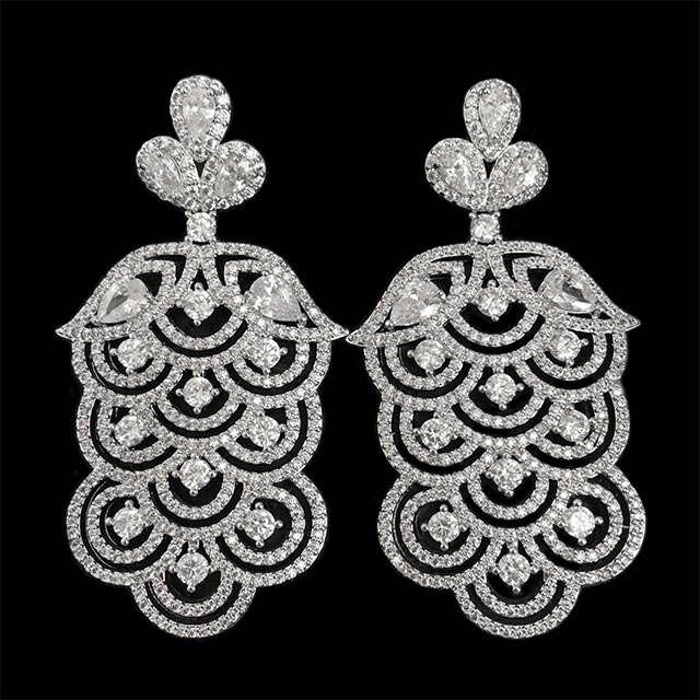 

Свадебные серьги Каллиопа DiaDemaGrand Серебряный с белым камнем (041887-15-2)