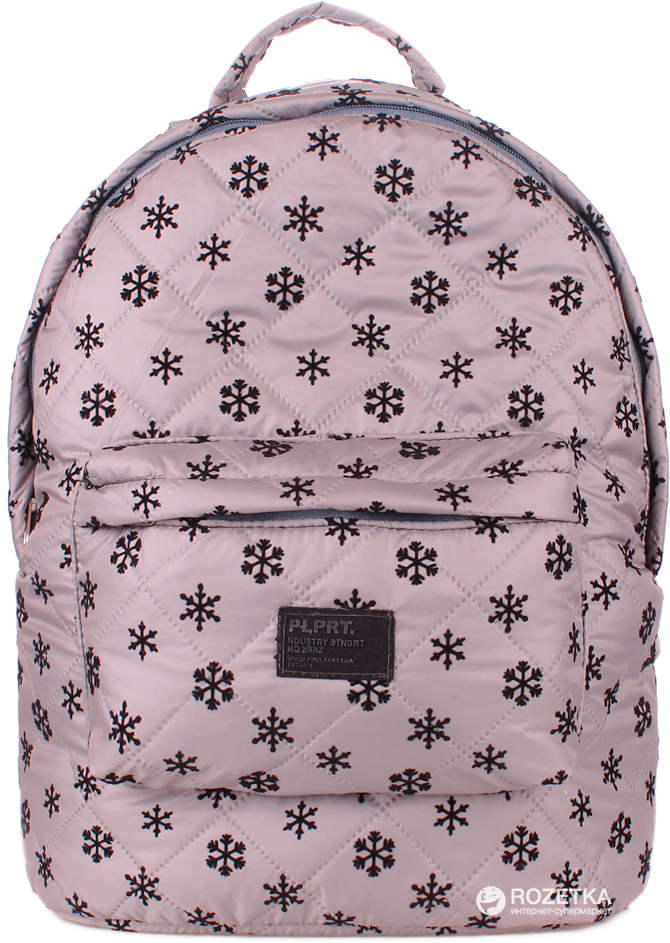 

Женская сумка-рюкзак Poolparty backpack-snowflakes-grey Серая