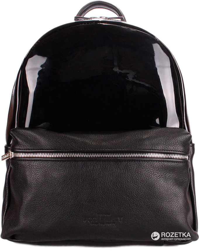 

Женская сумка-рюкзак кожаная Poolparty mini-bckpck-transparent-black Черная