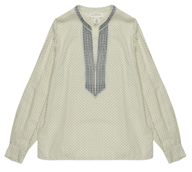 

Блузка H&M 1112-5199256  Белая с синим, Блузка H&M 1112-5199256 40 Белая с синим