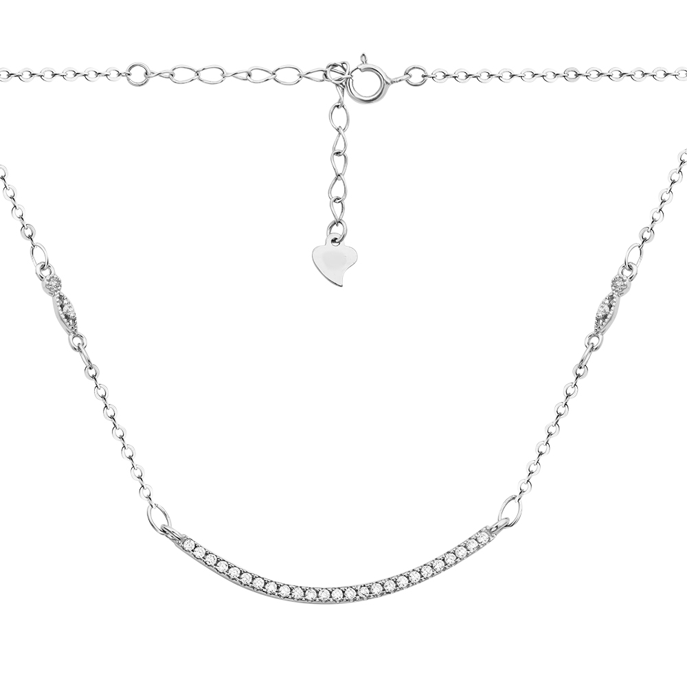 

Серебряное колье с фианитами 000132390 40 размера