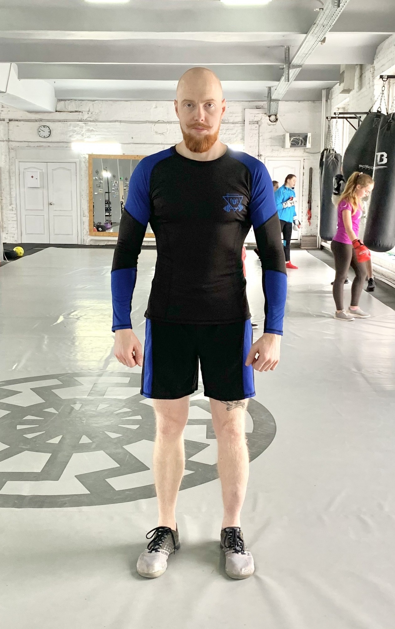 

Спортивный мужской набор (Рашгард шорты) Force blue 1 0 FitU XL Черный