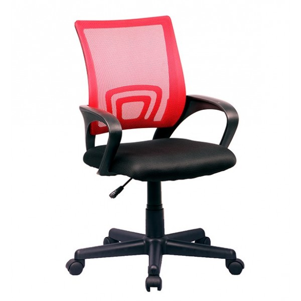 

Кресло офисное Cairon black-red механизм газ-лифт, пластик черный/ткань сетка красный Goodwin