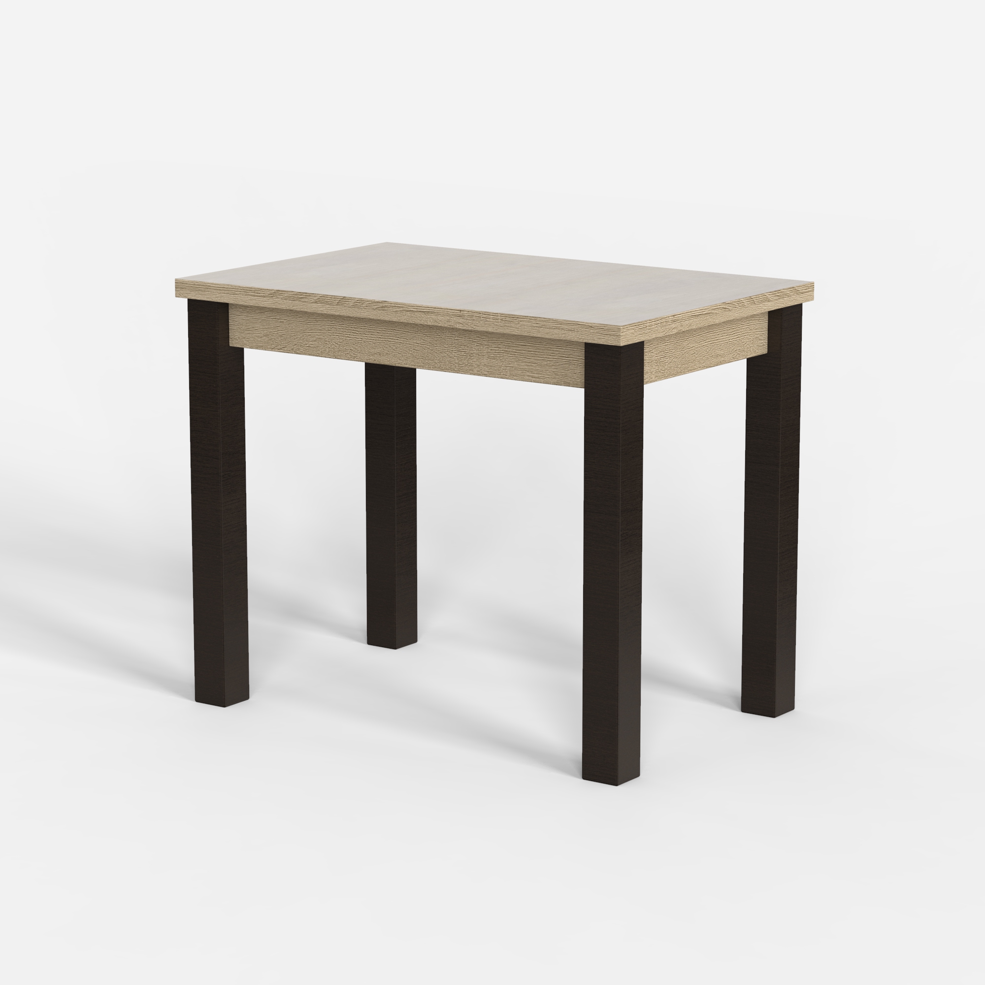 

Стол-трансформер обеденный раскладной в гостиную, кухню Dinner 90х60(+60) ЛДСП дуб сонома/дерево венге Artinhead