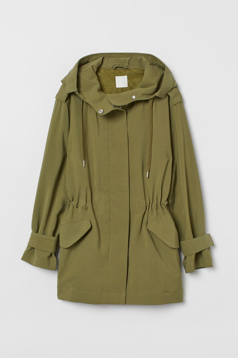 

Парка с капюшоном H&M  Зеленый хаки, Парка с капюшоном H&M S Зеленый хаки