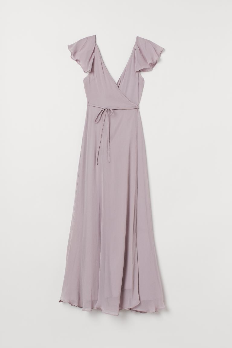 

Длинное платье на запахе H&M 38 Сиреневый