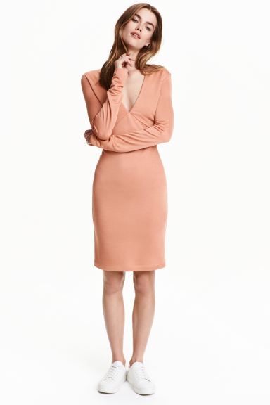 

Облегающее платье H&M S Абрикосовый