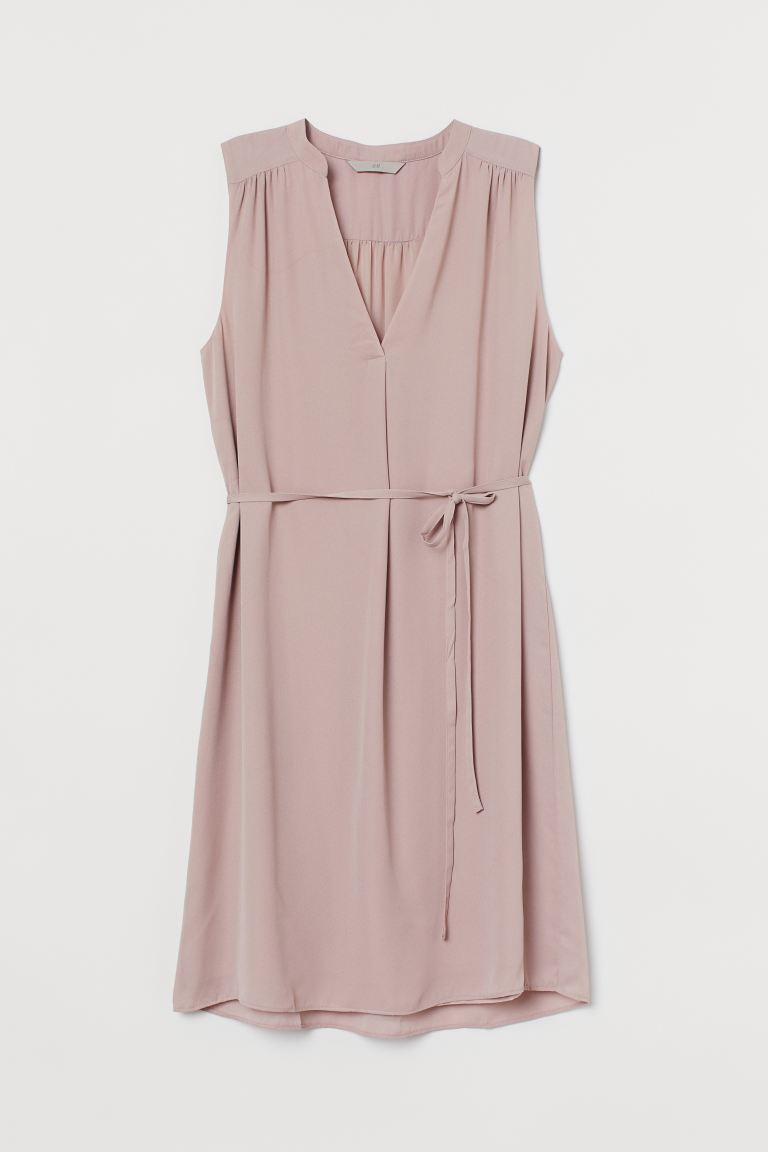 

Платье с поясом H&M  Светло-розовый, Платье с поясом H&M XS Светло-розовый