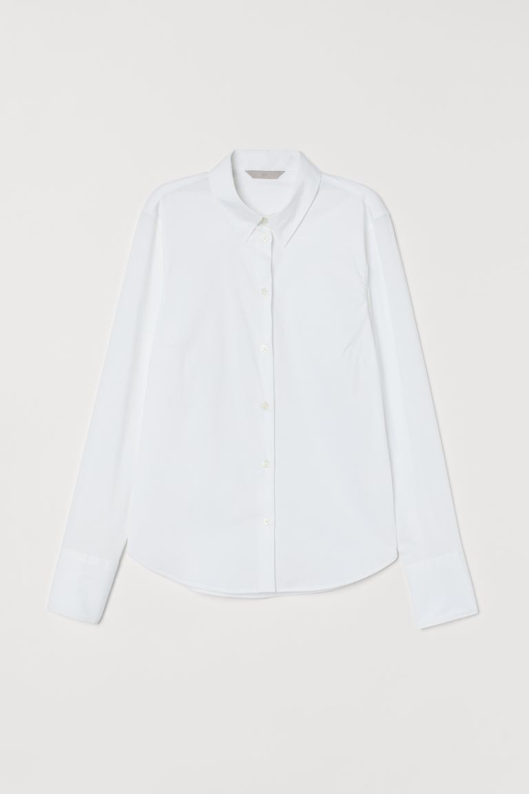 

Эластичная рубашка H&M 40 Белый