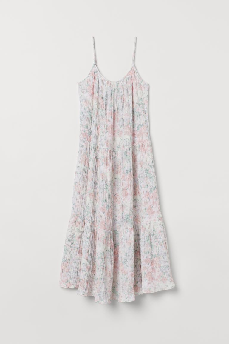 

Платье из жатого хлопка H&M M Бледно-розовый/Цветы