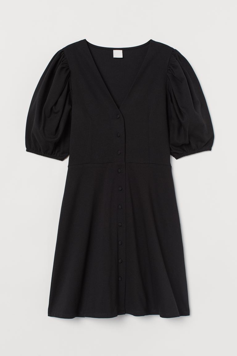 

Хлопковое платье H&M L Черный