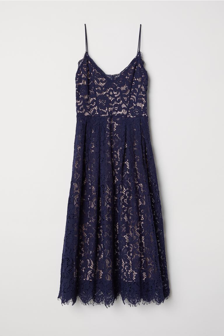 

Кружевное платье H&M  Синий, Кружевное платье H&M 36 Синий