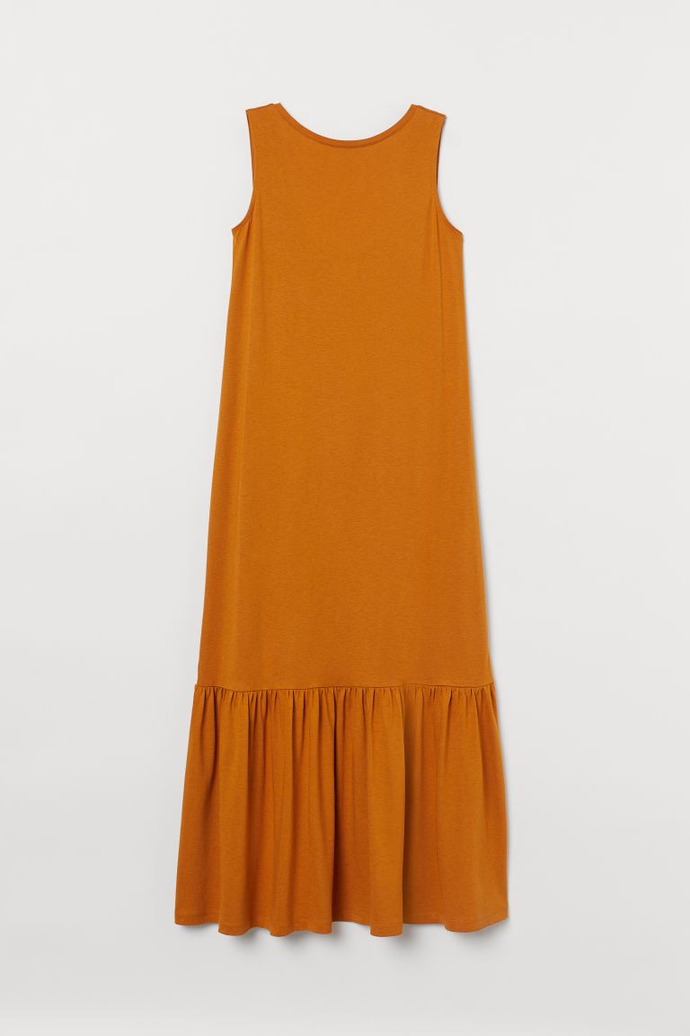 

Платье из смесового хлопка H&M M Темно-оранжевый