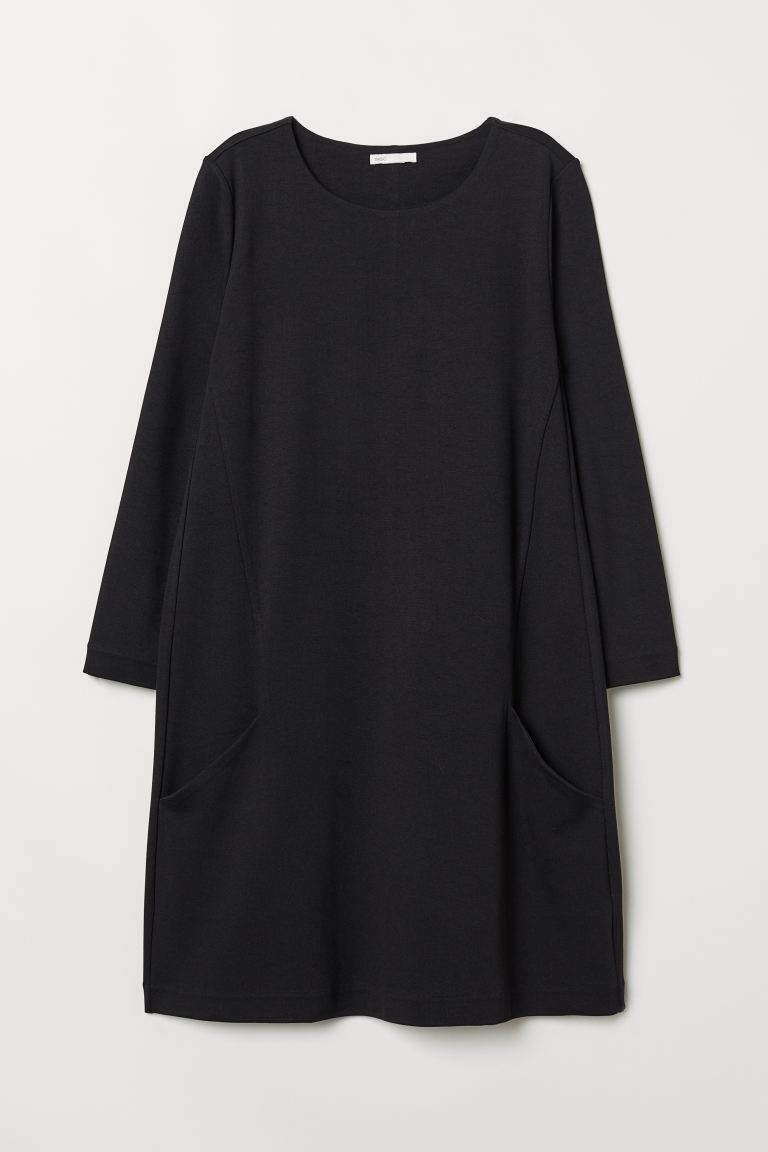 

Трикотажное платье H&M XXS Черный