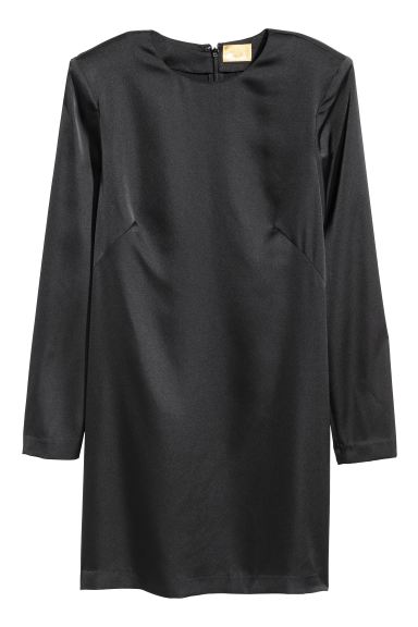 

Короткое атласное платье H&M 36 Черный