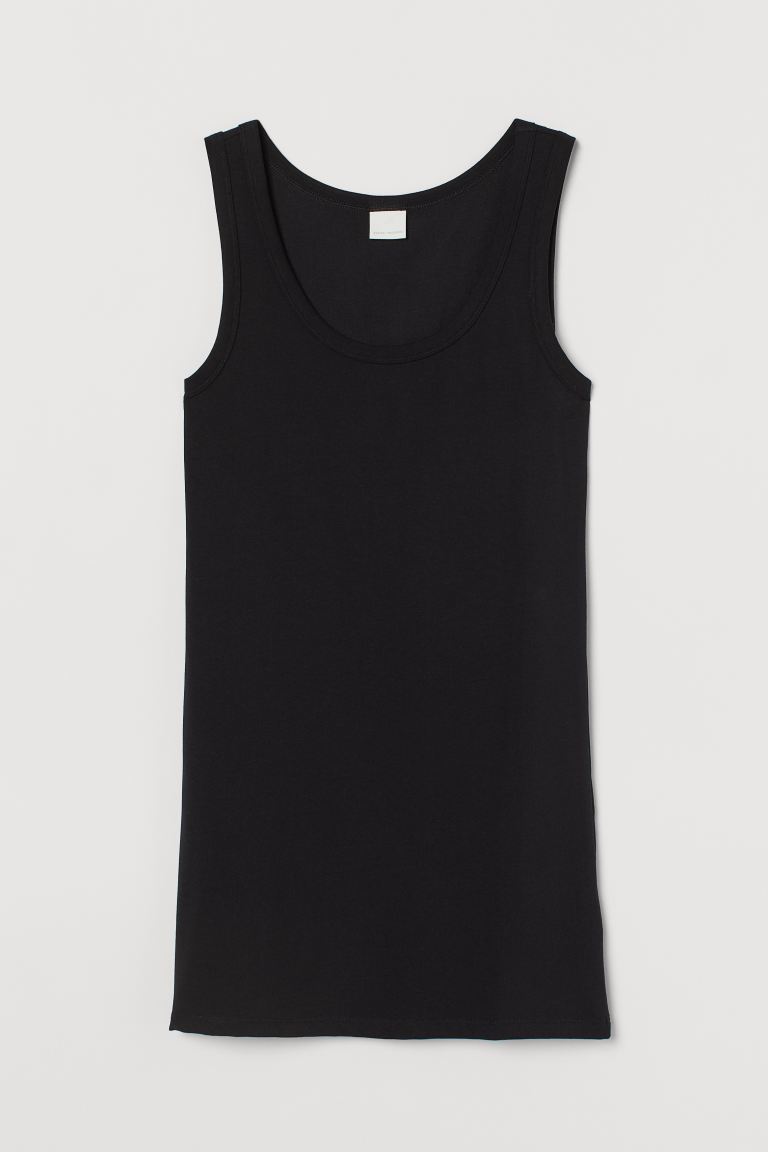 

Длинная майка H&M  Черный, Длинная майка H&M S Черный