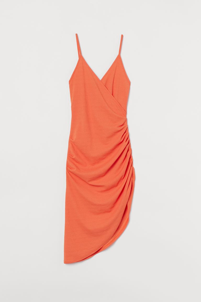 

Платье с драпировкой H&  Оранжевый, Платье с драпировкой H&M M Оранжевый