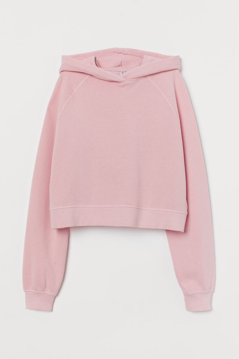 

Короткое худи H&M M Светло-розовый