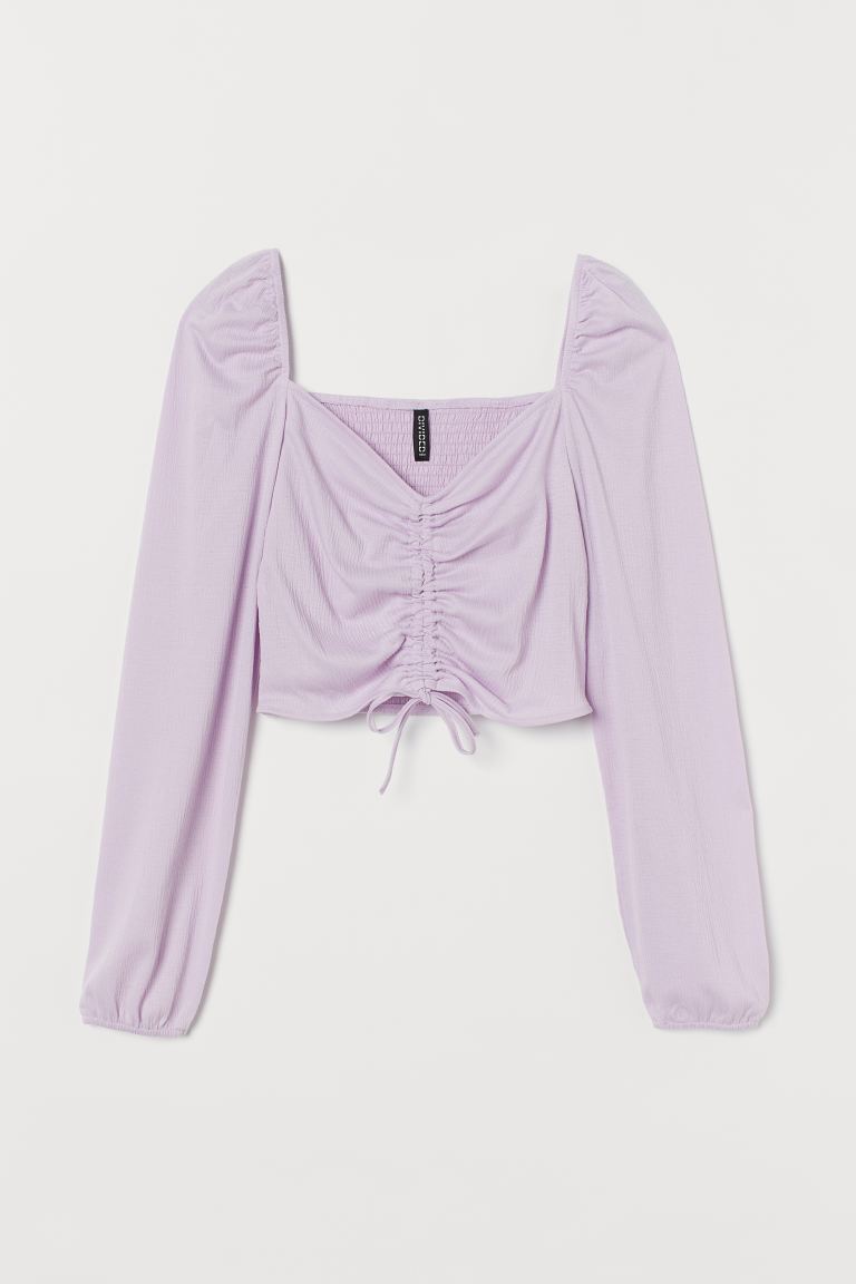 

Топ на кулиске спереди H&M L Сиреневый