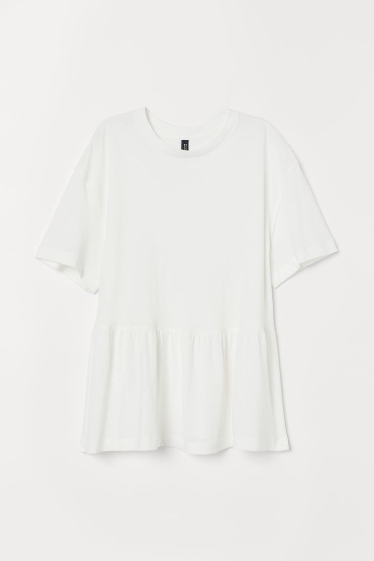 

Хлопковая футболка H&M  Белый, Хлопковая футболка H&M XS Белый
