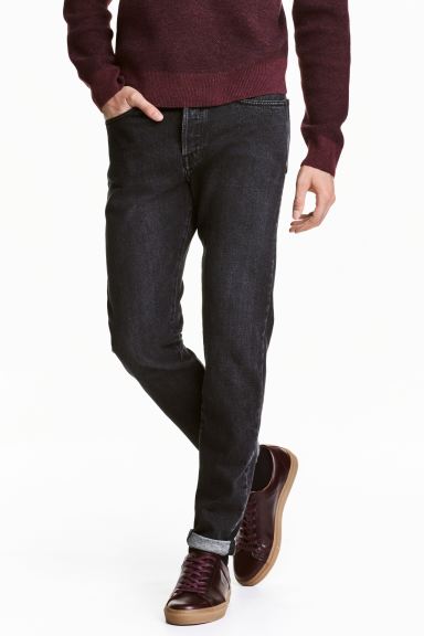 

Зауженные джинсы стандартного размера H&M 27/30 Черный washed out