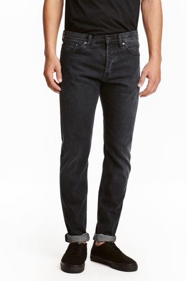 

Slim Regular Tapered Jeans H&M 29/32 Черный деним