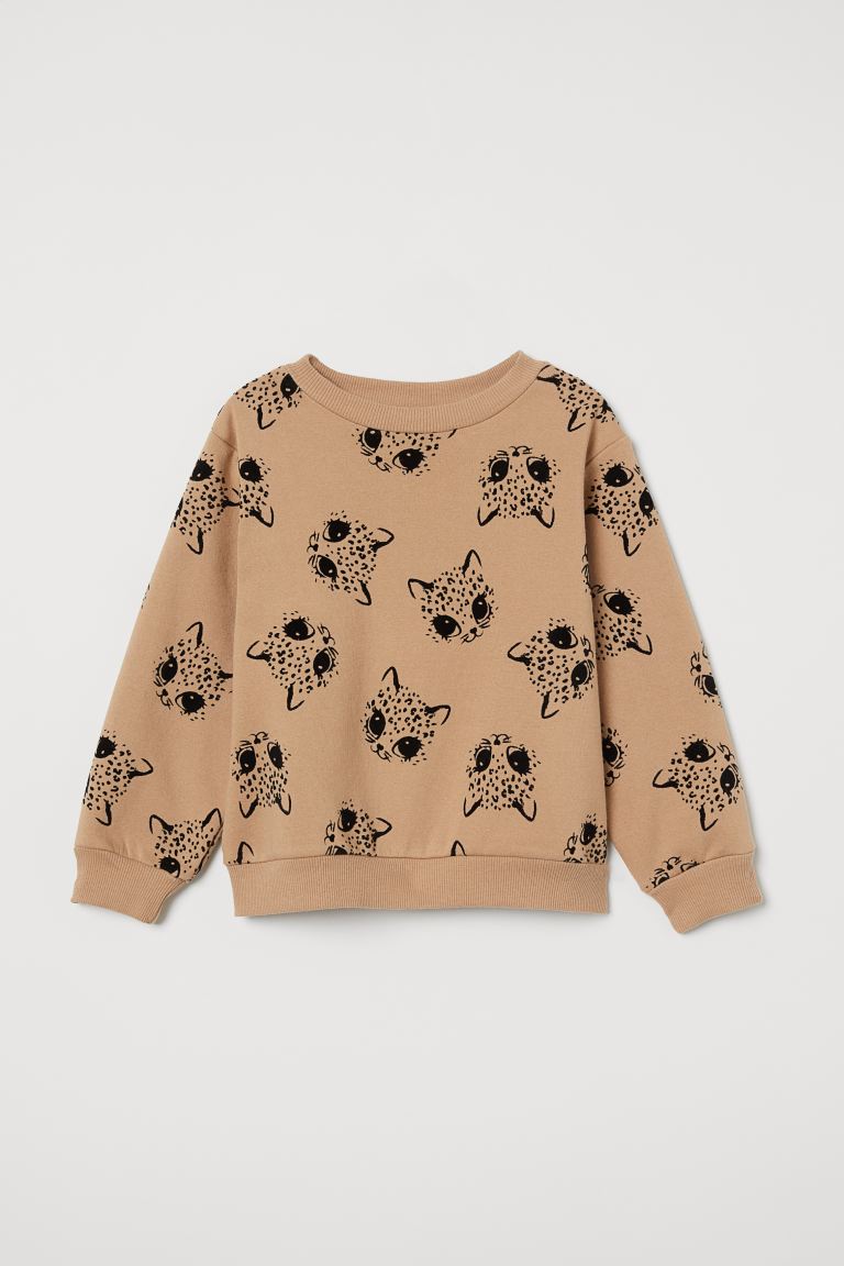 

Свитшот H&M 92 Бежевый/Детеныши леопарда (0870517004)