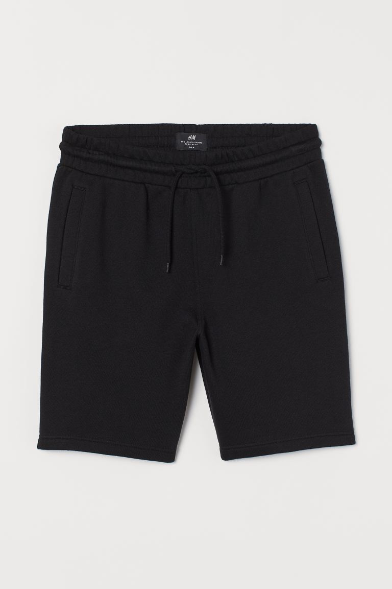 

Байковые шорты Regular Fit H&M S Черный