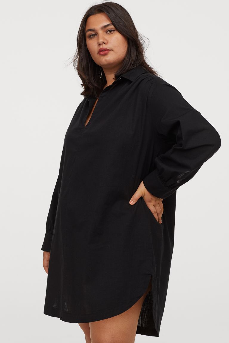 

H&M+ Хлопковая туника H&M+ XXL Черный