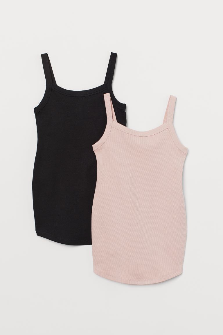 

Упаковка 2 майки H&  Бледно-розовый/Черный, Упаковка 2 майки H&M M Бледно-розовый/Черный
